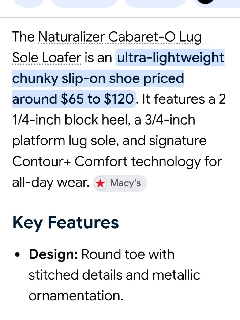Naturalizer Cabaret-O Lug Sole Loafer Sz 7w*Dark Bamboo — image 3 of 8